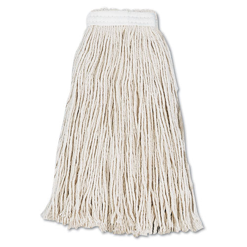 Cut-End Wet Mop Head, Cotton, #16, White, 12/Carton-(BWK2016CCT)
