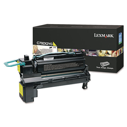 C792X2YG Extra High-Yield Toner, 20,000 Page-Yield, Yellow-(LEXC792X2YG)