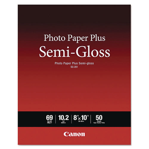 Photo Paper Plus Semi-Gloss, 10.2 mil, 8 x 10, Semi-Gloss White, 50/Pack-(CNM1686B062)