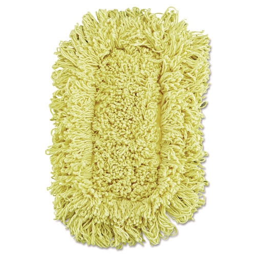 Trapper Looped-End Dust Mop Head, 12 x 5, Yellow, 12/Carton-(RCPJ15112CT)