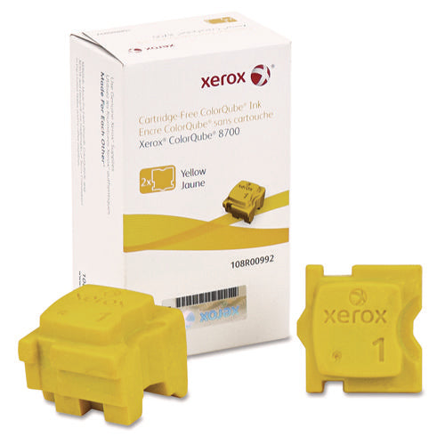108R00992 Solid Ink Stick, 4,200 Page-Yield, Yellow, 2/Box-(XER108R00992)