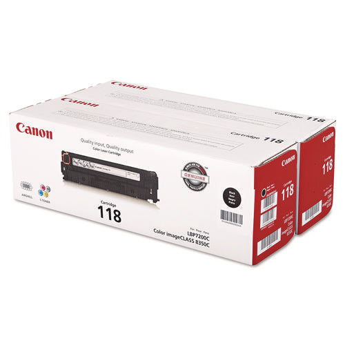 2662B004 (118) Toner, 3,400 Page-Yield, Black, 2/Pack-(CNM2662B004)