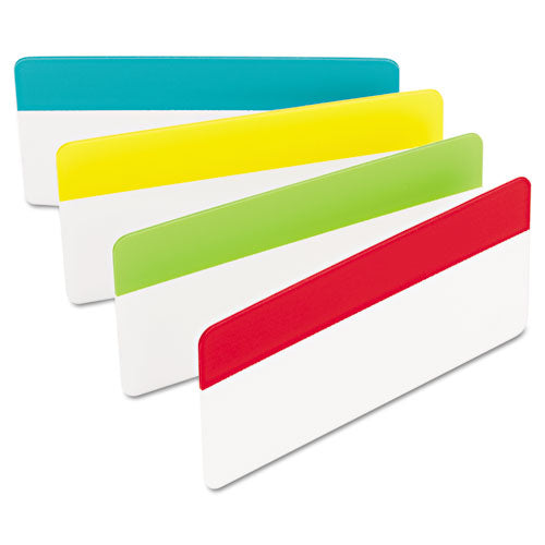 Solid Color Tabs, 1/3-Cut, Assorted Colors, 3" Wide, 24/Pack-(MMM686ALYR3IN)