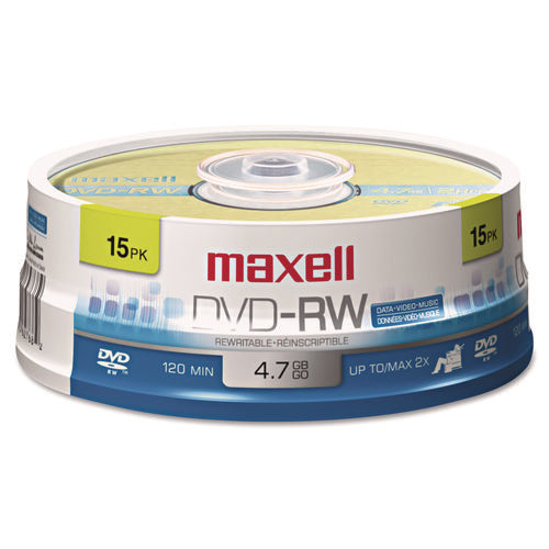 DVD-RW Rewritable Disc, 4.7 GB, 2x, Spindle, Gold, 15/Pack-(MAX635117)