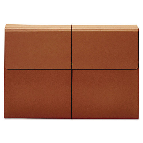Expanding Wallet, 3.5" Expansion, 1 Section, Elastic Cord Closure, Tabloid Size, Brown-(PFXB1060E)