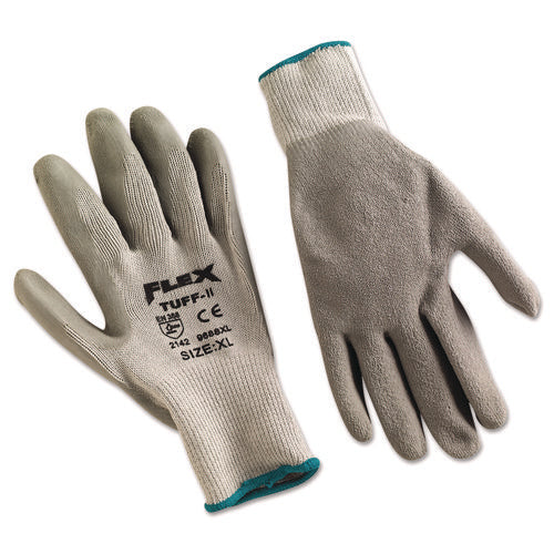 FlexTuff Latex Dipped Gloves, Gray, X-Large, 12 Pairs-(MPG9688XL)