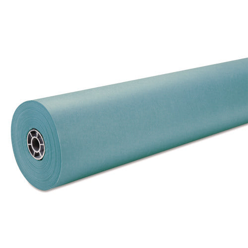 Rainbow Duo-Finish Colored Kraft Paper, 35 lb Wrapping Weight, 36" x 1,000 ft, Aqua-(PAC63160)