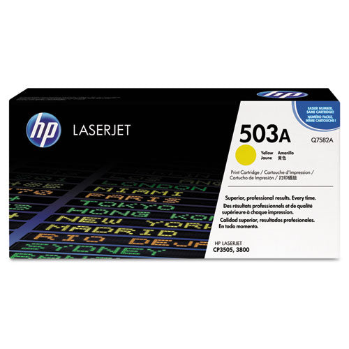 HP 503A, (Q7582A) Yellow Original LaserJet Toner Cartridge-(HEWQ7582A)