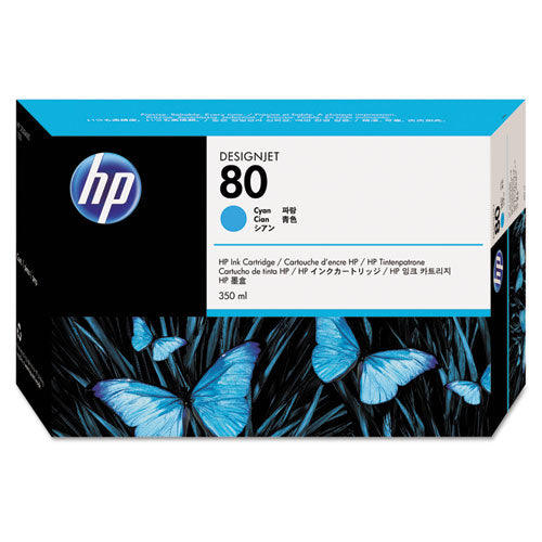 HP 80, (C4846A) Cyan Original Ink Cartridge-(HEWC4846A)