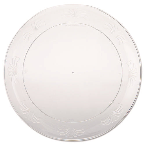 Designerware Plastic Plates, 9" dia, Clear, 10 Pack, 18 Packs/Carton-(WNADWP9180)