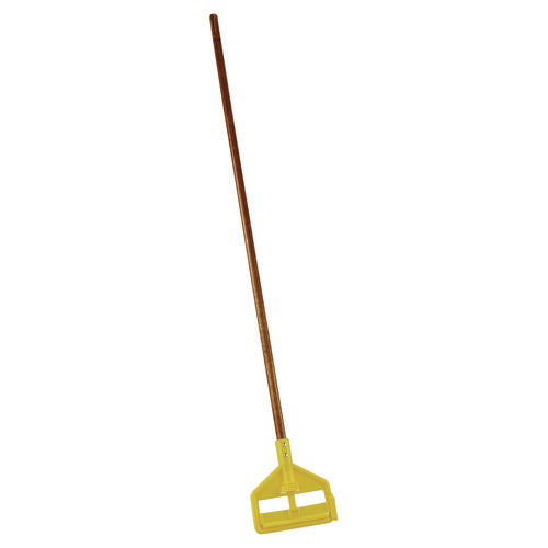 Invader Wood Side-Gate Wet-Mop Handle, 54", Natural/Yellow-(RCPH115)