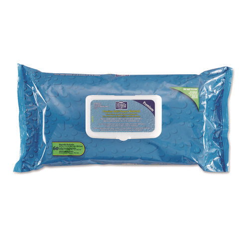 Hygea Adult Wash Cloths, 1-Ply, 9.5 x 11.5, Unscented, White, 60 Wipes/Tub, 6 Tubs/Carton-(NICJ14143)