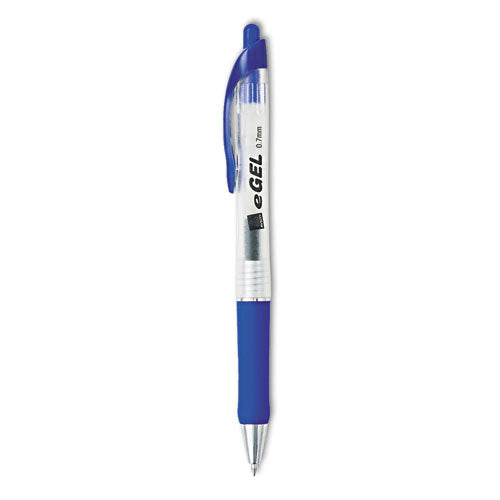 eGEL Gel Pen, Retractable, Medium 0.7 mm, Blue Ink, Blue Barrel-(AVE49986)