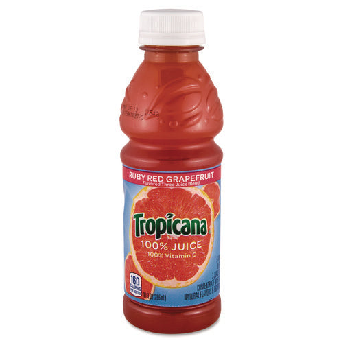 100% Juice, Ruby Red Grapefruit, 10oz Bottle, 24/Carton-(QKR57161)