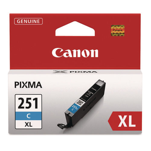 6449B001 (CLI-251XL) ChromaLife100+ High-Yield Ink, 695 Page-Yield, Cyan-(CNM6449B001)