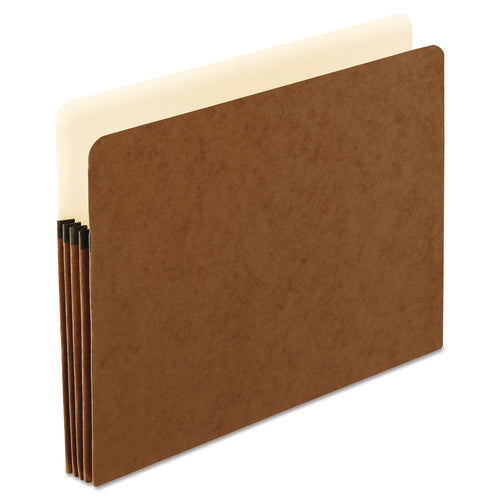 Smart Shield File Pocket, 3.5" Expansion, Letter Size, Red Fiber, 10/Box-(PFX1524EAM)