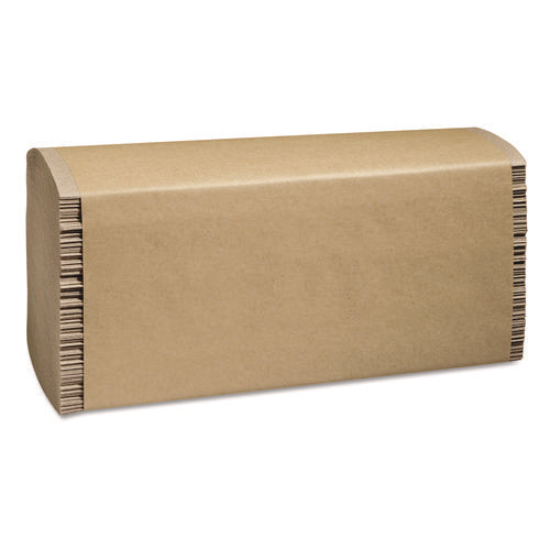 100% Recycled Folded Paper Towels, Multi-Fold, 1-Ply, 9.5 x 9.25, Natural, 250/Pack, 16 Packs/Carton-(MRCP200N)