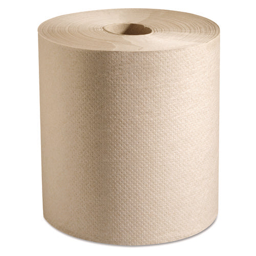 100% Recycled Hardwound Roll Paper Towels, 1-Ply, 7.88" x 800 ft, Natural, 6 Rolls/Carton-(MRCP728N)