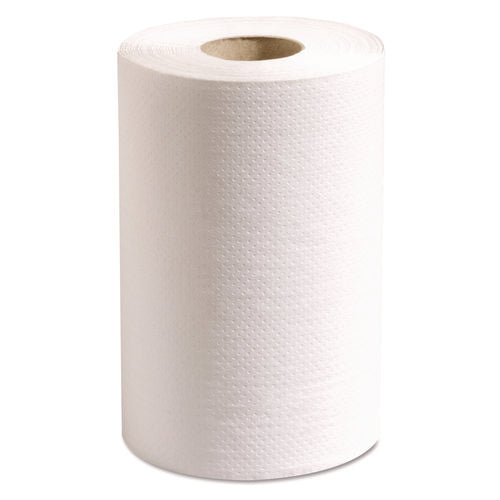 100% Recycled Hardwound Roll Paper Towels, 1-Ply, 7.88" x 350 ft, White, 12 Rolls/Carton-(MRCP700B)