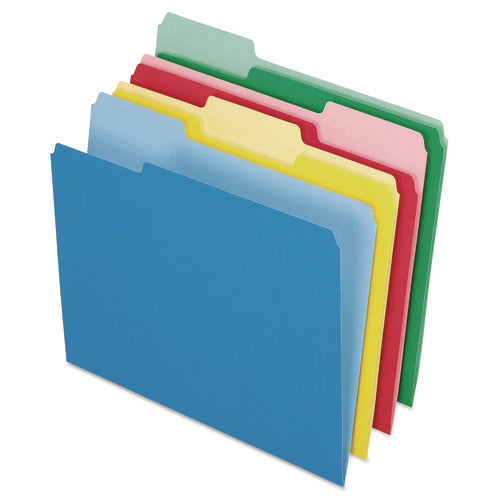Colored File Folders, 1/3-Cut Tabs: Assorted, Letter Size, Assorted Colors, 24/Pack-(PFX82300)