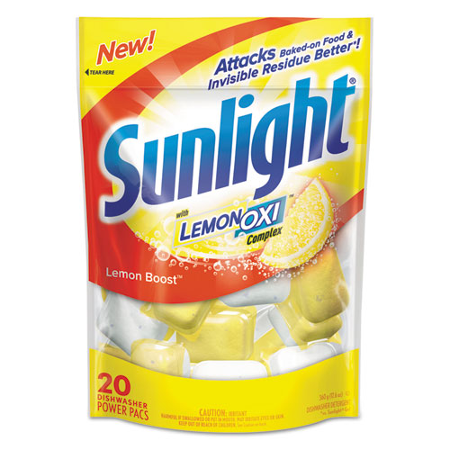 Auto Dish Power Pacs, Lemon Scent, 1.5 oz Single Dose Pouches, 20/Pk, 6 Pks/Ct-(DIA17117)