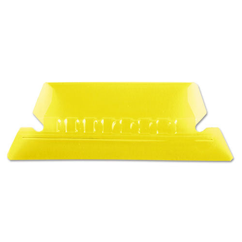 Transparent Colored Tabs For Hanging File Folders, 1/5-Cut, Yellow, 2" Wide, 25/Pack-(PFX42YEL)