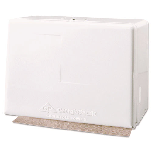 Space Saver Singlefold Towel Dispenser, Steel, 11.63 x 6.63 x 8.13, White-(GPC56701)
