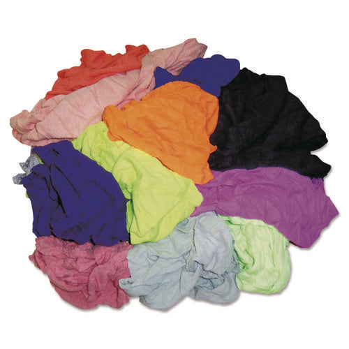 New Colored Knit Polo T-Shirt Rags, Assorted Colors, 10 Pounds/Carton-(HOS24510)