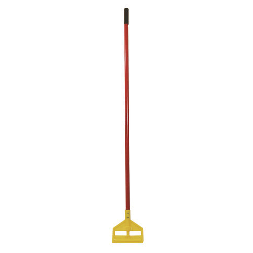 Invader Fiberglass Side-Gate Wet-Mop Handle, 60", Red/Yellow-(RCPH146RED)