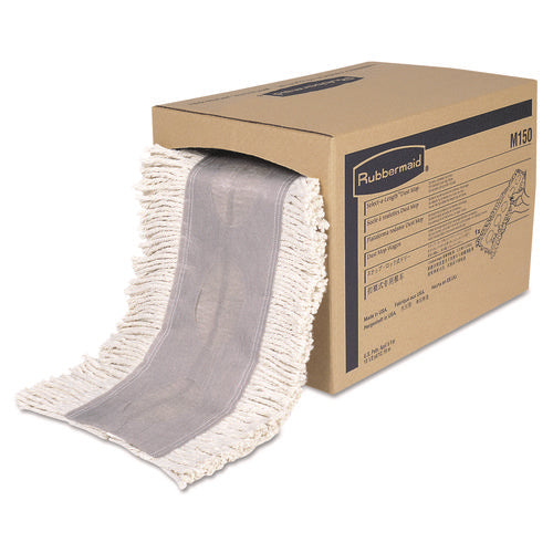 Cut To Length Dust Mops, Cotton, White, Cut-End, 5 x 40 Ft, 1 Box-(RCPM150)