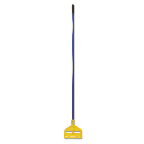 Invader Fiberglass Side-Gate Wet-Mop Handle, 60", Blue/Yellow-(RCPH146BLU)