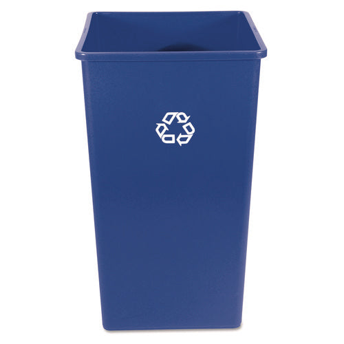 Square Recycling Container, 50 gal, Plastic, Blue-(RCP395973BLU)