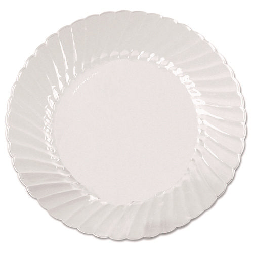 Classicware Plates, Plastic, 6" dia, Clear, 18/Bag, 10 Bags/Carton-(WNACW6180)