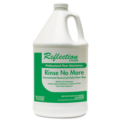 Rinse-No-More Floor Cleaner, Lemon Scent, 1 gal, Bottle, 4/Carton-(TOL445)