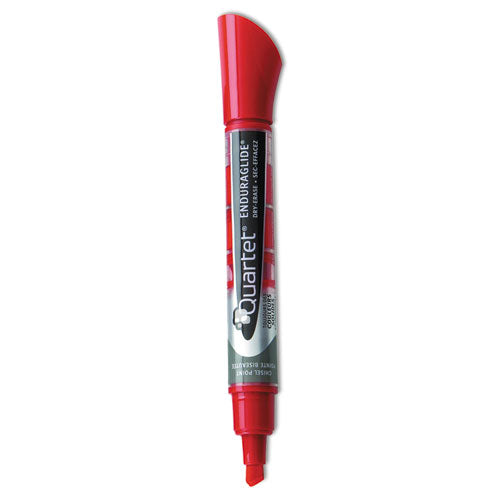 EnduraGlide Dry Erase Marker, Broad Chisel Tip, Red, Dozen-(QRT50014M)