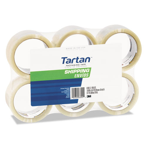 3710 Packaging Tape, 3" Core, 1.88" x 54.6 yds, Clear, 6/Pack-(MMM37106PK)