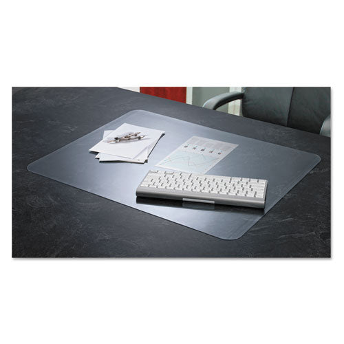 KrystalView Desk Pad with Antimicrobial Protection. Matte Finish, 17 x 12, Clear-(AOP60740MS)