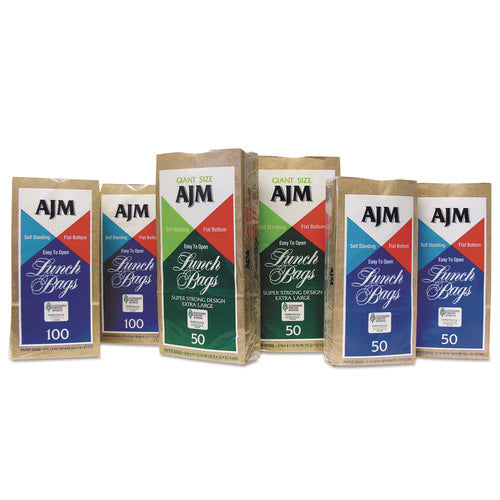 Standard Paper Lunch Bags, 5.13" x 10.38", Kraft, 1,200 Bags-(BAGLB24LAJ)