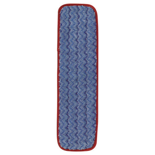 Microfiber Wet Mopping Pad, 18.5" x 5.5" x 0.5", Red-(RCPQ410RED)