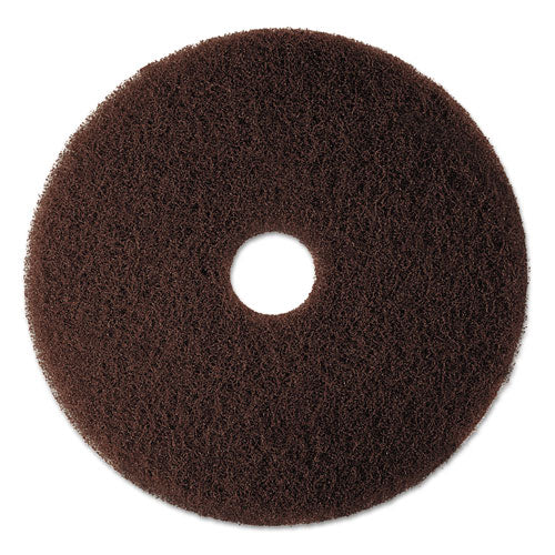 Low-Speed High Productivity Floor Pad 7100, 20" Diameter, Brown, 5/Carton-(MMM08448)
