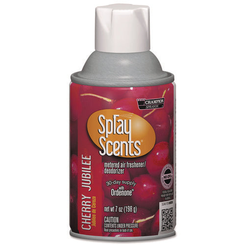 Champion Sprayon SPRAYScents Metered Air Freshener Refill, Cherry Jubilee, 7 oz Aerosol Spray, 12/Carton-(CHP5181)