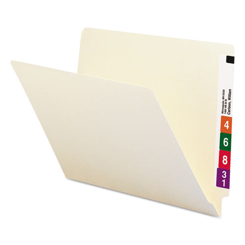 Heavyweight Manila End Tab Folders, 9.5" High Front, Straight 1-Ply Tabs, Letter Size, 0.75" Expansion, Manila, 100/Box-(SMD24100)