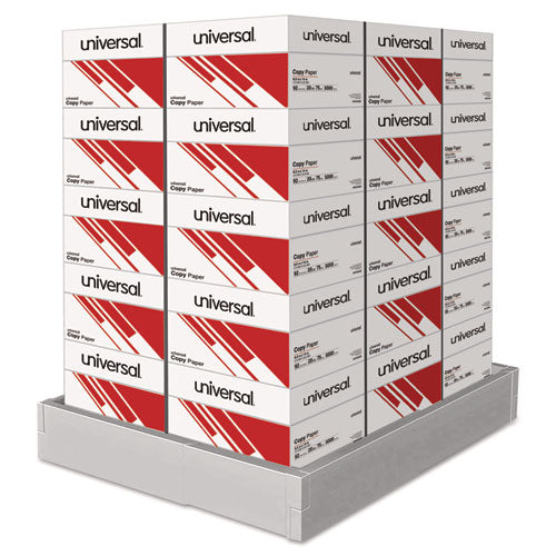 Legal Size Copy Paper, 92 Bright, 20 lb Bond Weight, 8.5 x 14, White, 500 Sheets/Ream, 10 Reams/Carton, 30 Cartons/Pallet-(UNV24200PLT)