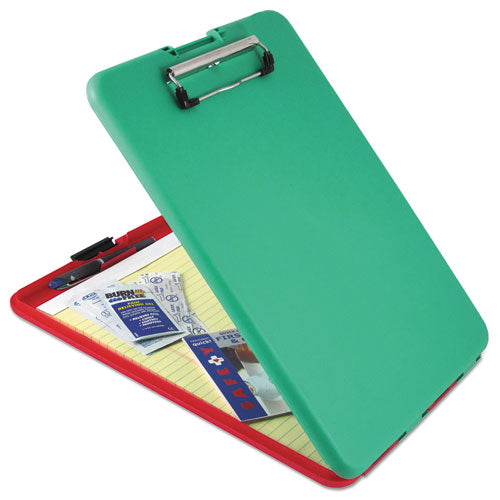 SlimMate Show2Know Safety Organizer, 0.5" Clip Capacity, Holds 8.5 x 11 Sheets, Red/Green-(SAU00580)