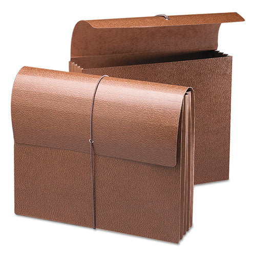 Classic Expanding Wallets, 3.5" Expansion, 1 Section, Elastic Cord Closure, Letter Size, Redrope-(SMD71353)