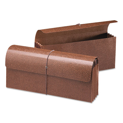 Classic Expanding Wallets, 3.5" Expansion, 1 Section, Elastic Cord Closure, Check Size, Redrope-(SMD71350)