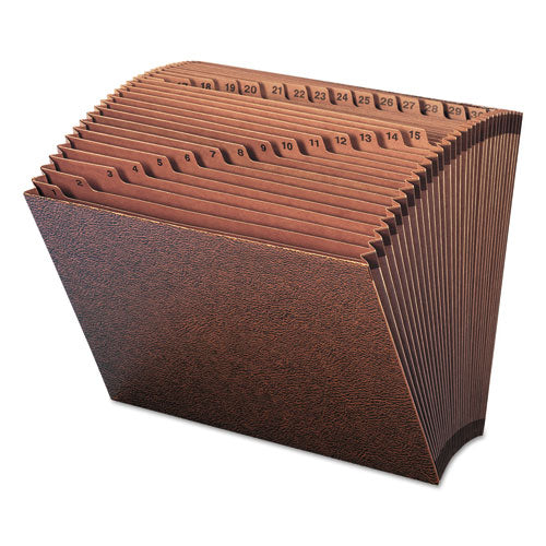 TUFF Expanding Open-Top Stadium File, 31 Sections, 1/31-Cut Tabs, Letter Size, Redrope-(SMD70467)