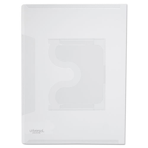 Transparent Deluxe Locking Project Files with CD-ROM Holder, Letter Size, Clear, 25/Pack-(UNV50780)