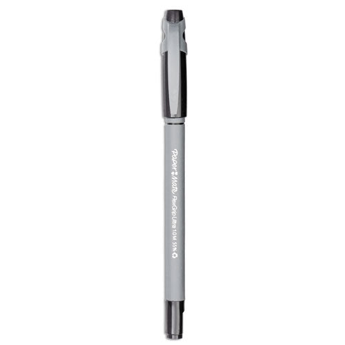 FlexGrip Ultra Ballpoint Pen, Stick, Medium 1 mm, Black Ink, Gray Barrel, Dozen-(PAP9630131)