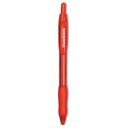 Profile Ballpoint Pen, Retractable, Bold 1.4 mm, Red Ink, Red Barrel, Dozen-(PAP89467)